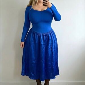 Fashion Nova At A Glance Long Sleeve Midi Dress
